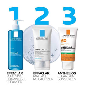 La Roche-Posay pump dispensing gel demonstrating easy controlled use