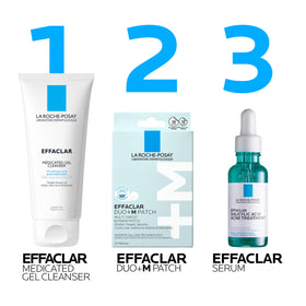 La Roche-Posay two patches side-by-side for size comparison showing fit options for spots