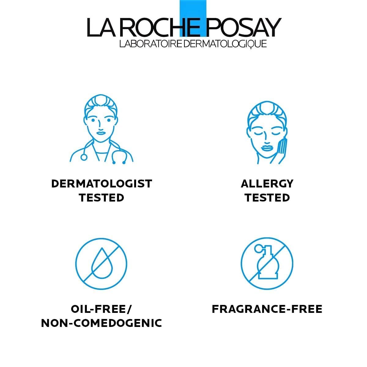 La Roche-Posay bottle beside ruler for accurate size reference