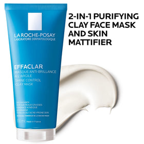 La Roche-Posay clay mask texture close-up showing smooth paste and effective coverage