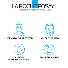 La Roche-Posay applying small dot under eye demonstrating gentle application