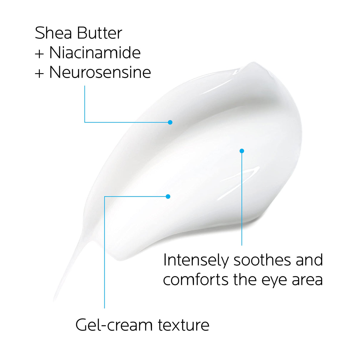 La Roche-Posay gel-cream texture close-up illustrating lightweight hydration