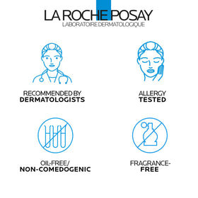 La Roche-Posay being applied to cheek to demonstrate daily protection and hydration benefits in use