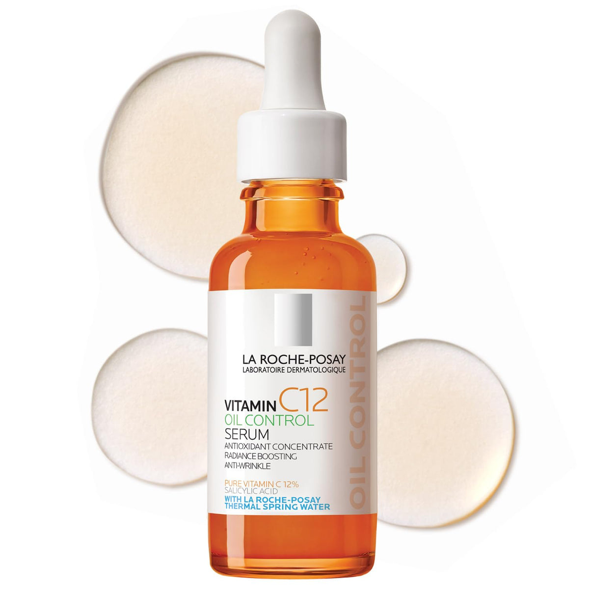 La Roche-Posay front bottle showing clean design and clear serum for quick identification