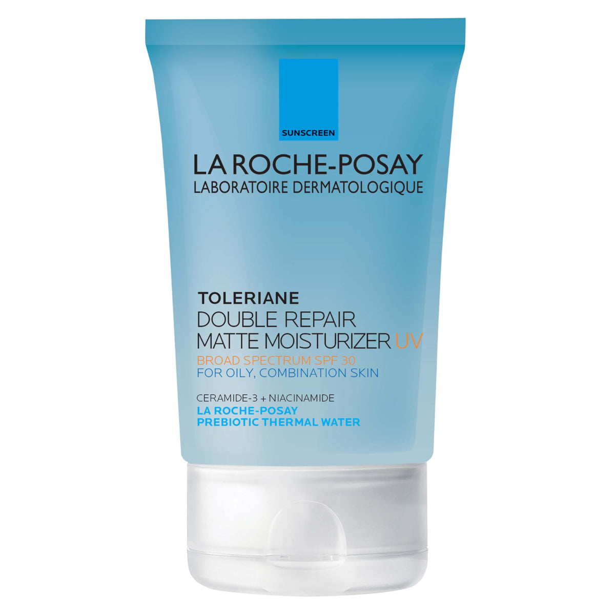 La Roche-Posay front packaging showing SPF 30 and matte benefit