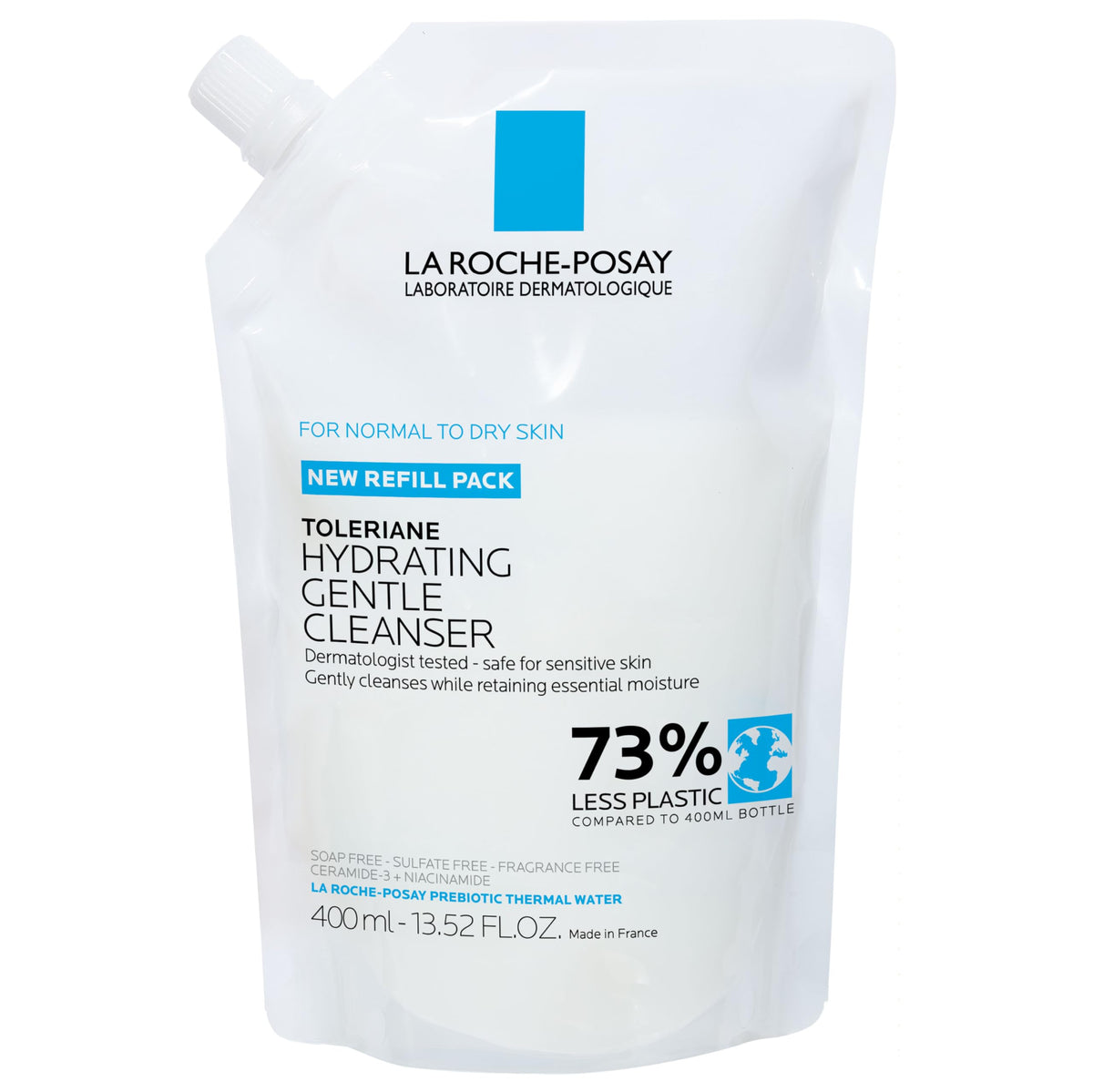 La Roche-Posay front packaging showing gentle cleanser benefits