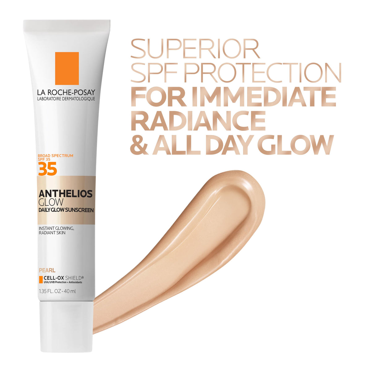 La Roche-Posay close-up of label highlighting broad-spectrum protection benefits