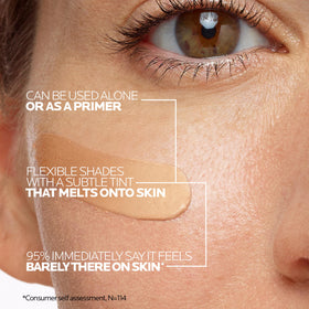 La Roche-Posay swatch on arm illustrating subtle tint and even coverage