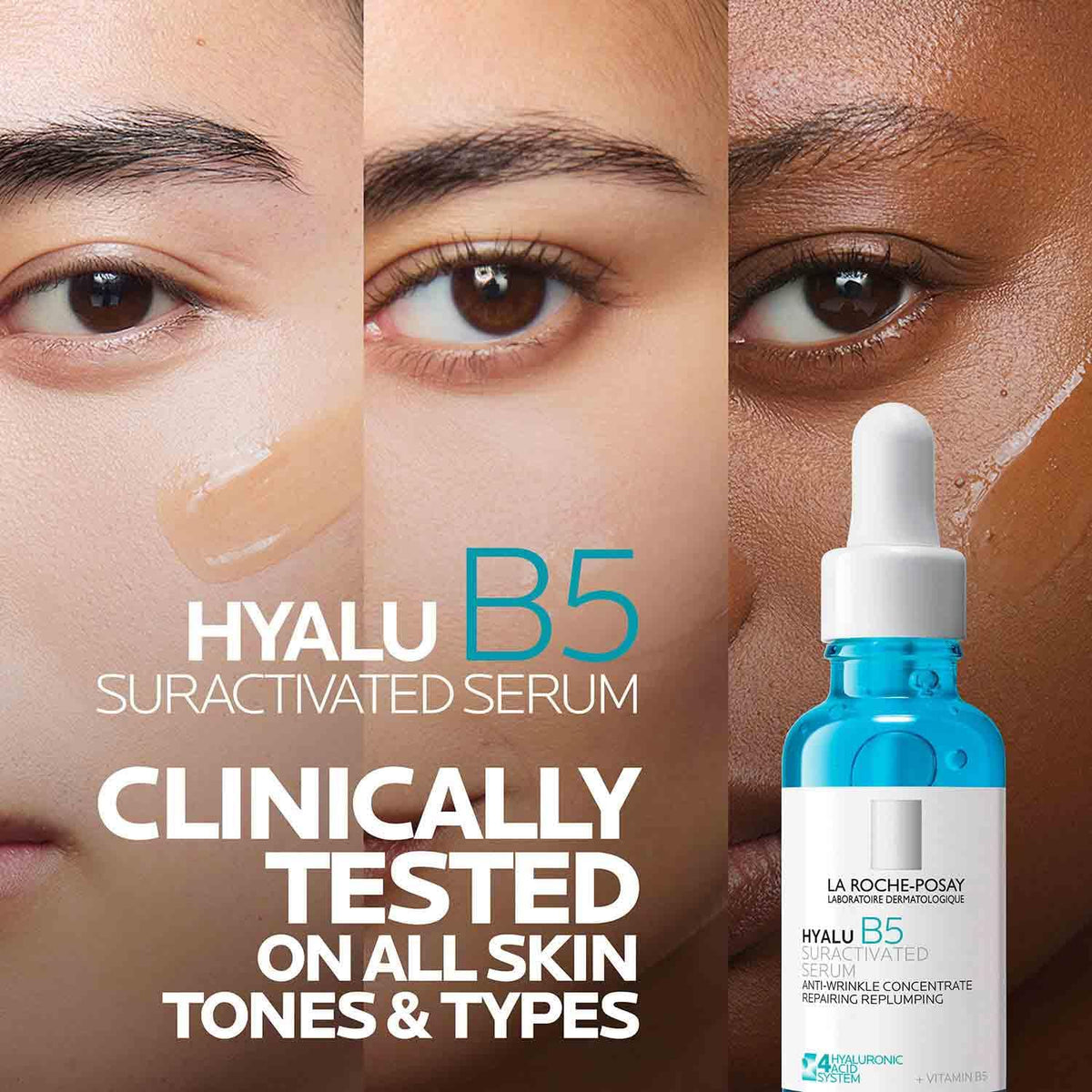 La Roche-Posay bottle beside moisturizer showing layering compatibility