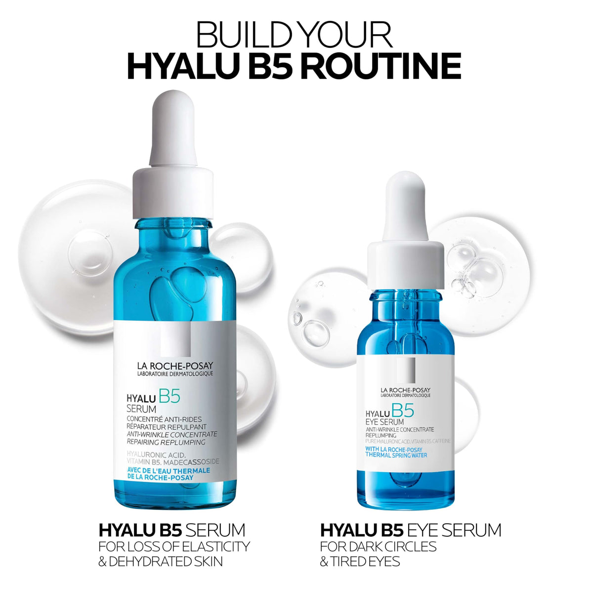 Lifestyle image of a person using La Roche-Posay Hyalu B5 Eye Serum looking refreshed