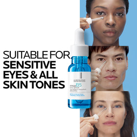 La Roche-Posay Hyalu B5 Eye Serum next to a ruler to show product size and scale
