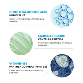 La Roche-Posay Hyalu B5 label and ingredients panel highlighting hyaluronic acid and B5 benefits