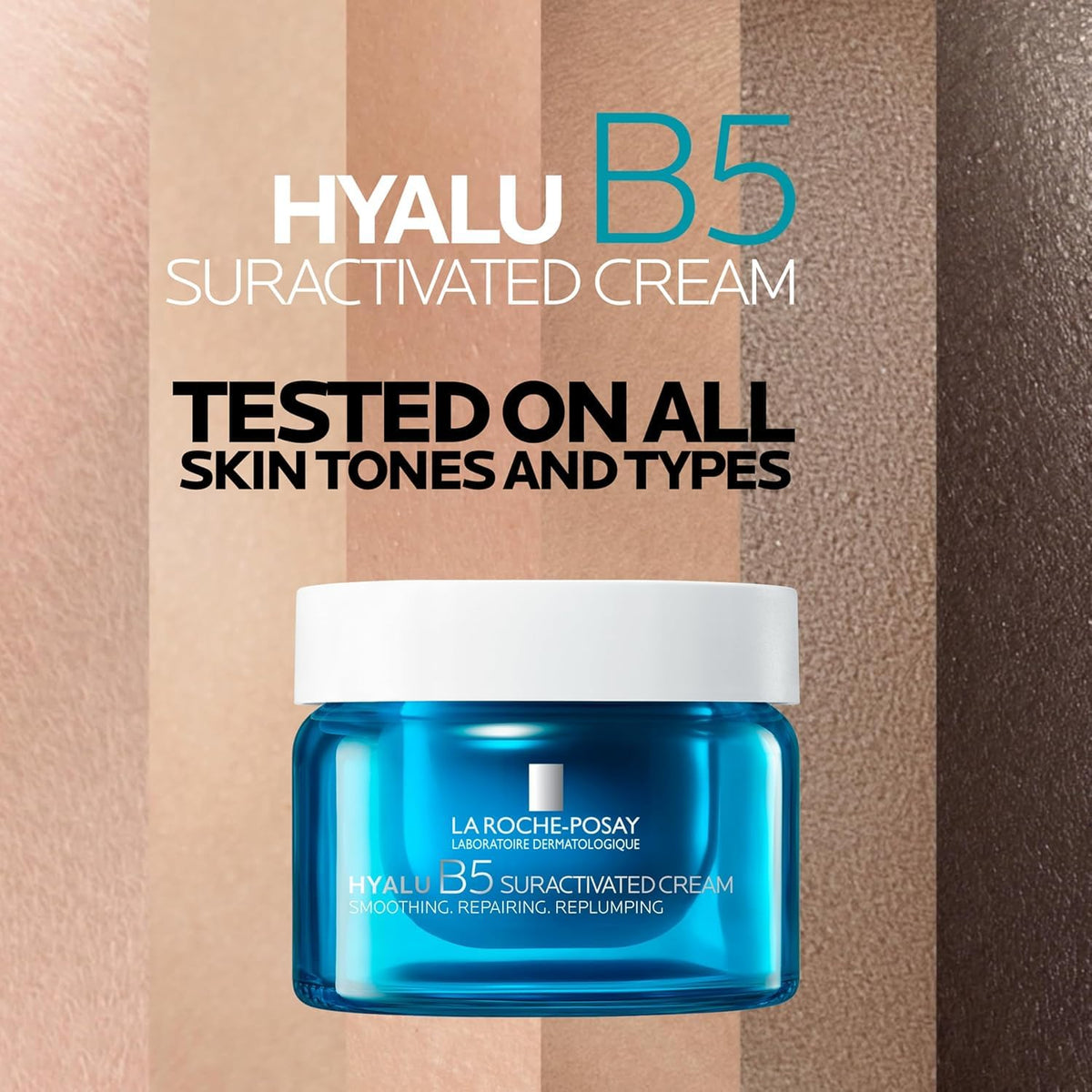 La Roche-Posay open jar and refill insert highlighting refillable design and sustainability benefit