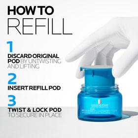 La Roche-Posay open jar top view showing smooth formula ready for application