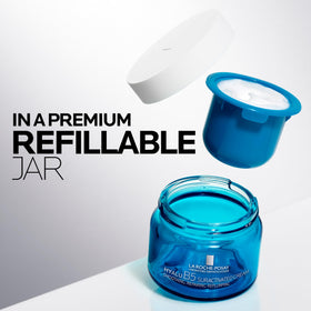 La Roche-Posay refill cartridge being inserted to reduce waste and maintain hygiene