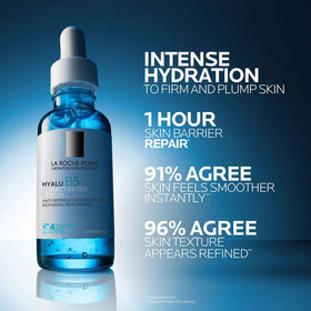 La Roche-Posay serum on hand demonstrating fast absorption and plumping