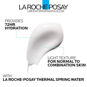 La Roche-Posay cream texture close-up showing light, non-greasy finish for quick absorption