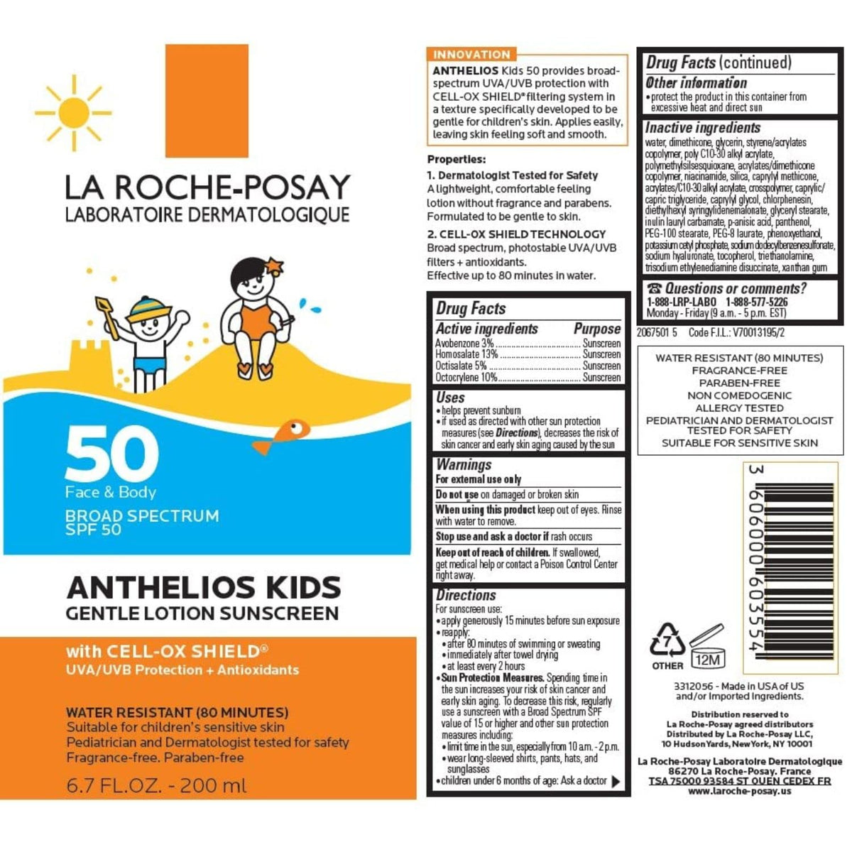 La Roche-Posay ingredient label highlighting Senna Alata and antioxidant benefit