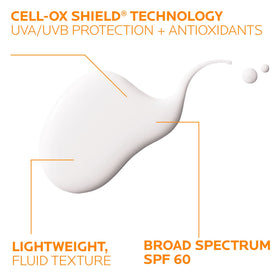 La Roche-Posay product label close-up highlighting active filters and antioxidant ingredients