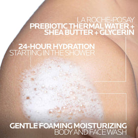 La Roche-Posay with shea butter and glycerin ingredients emphasizing moisturizing benefit