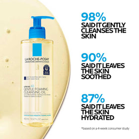 La Roche-Posay Lipikar AP+ applied on hand lathering, brand showing soft skin benefit