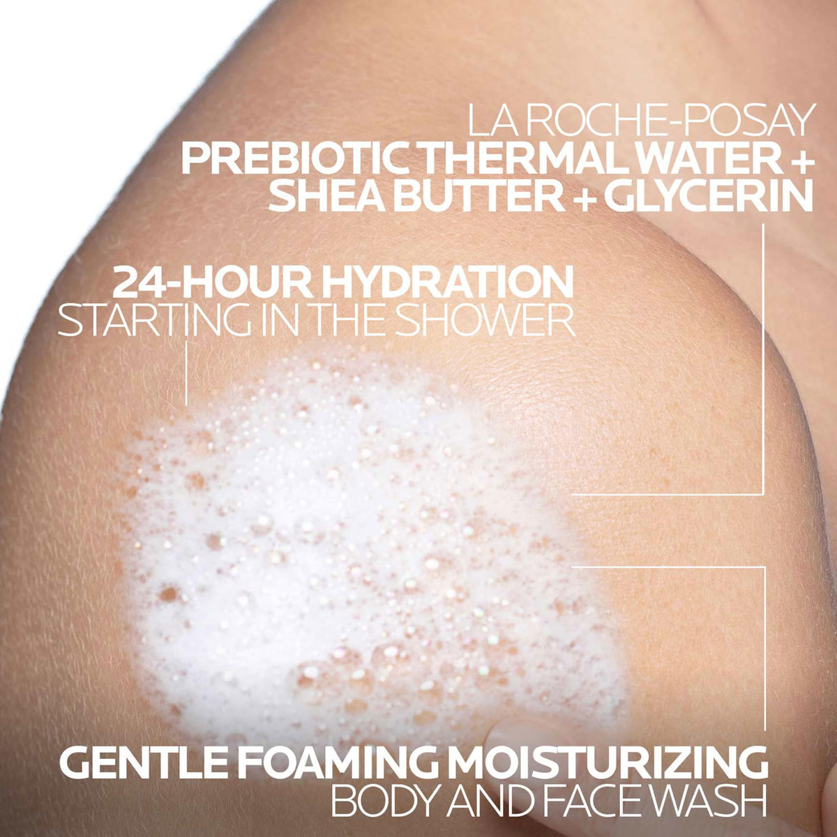 la roche-posay ingredient label view highlighting soothing ingredients