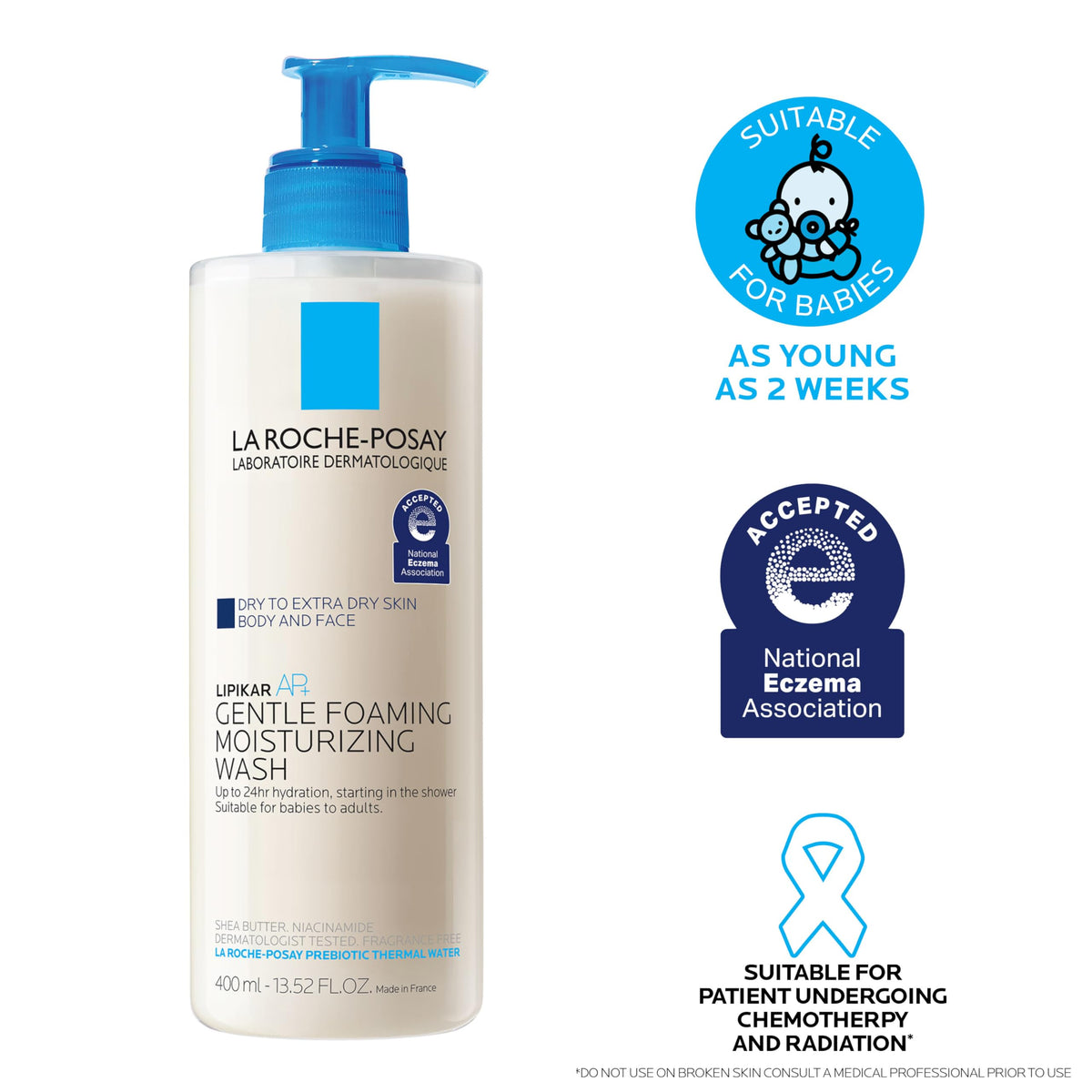 la roche-posay wash next to moisturizer suggesting post-cleanse hydration