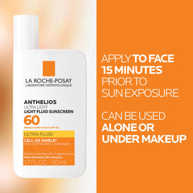 La Roche-Posay matte finish on skin swatch demonstrating non-whitening, shine-control benefit
