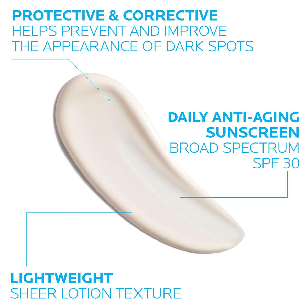La Roche-Posay cream texture close-up demonstrating smooth blendability and lightweight finish