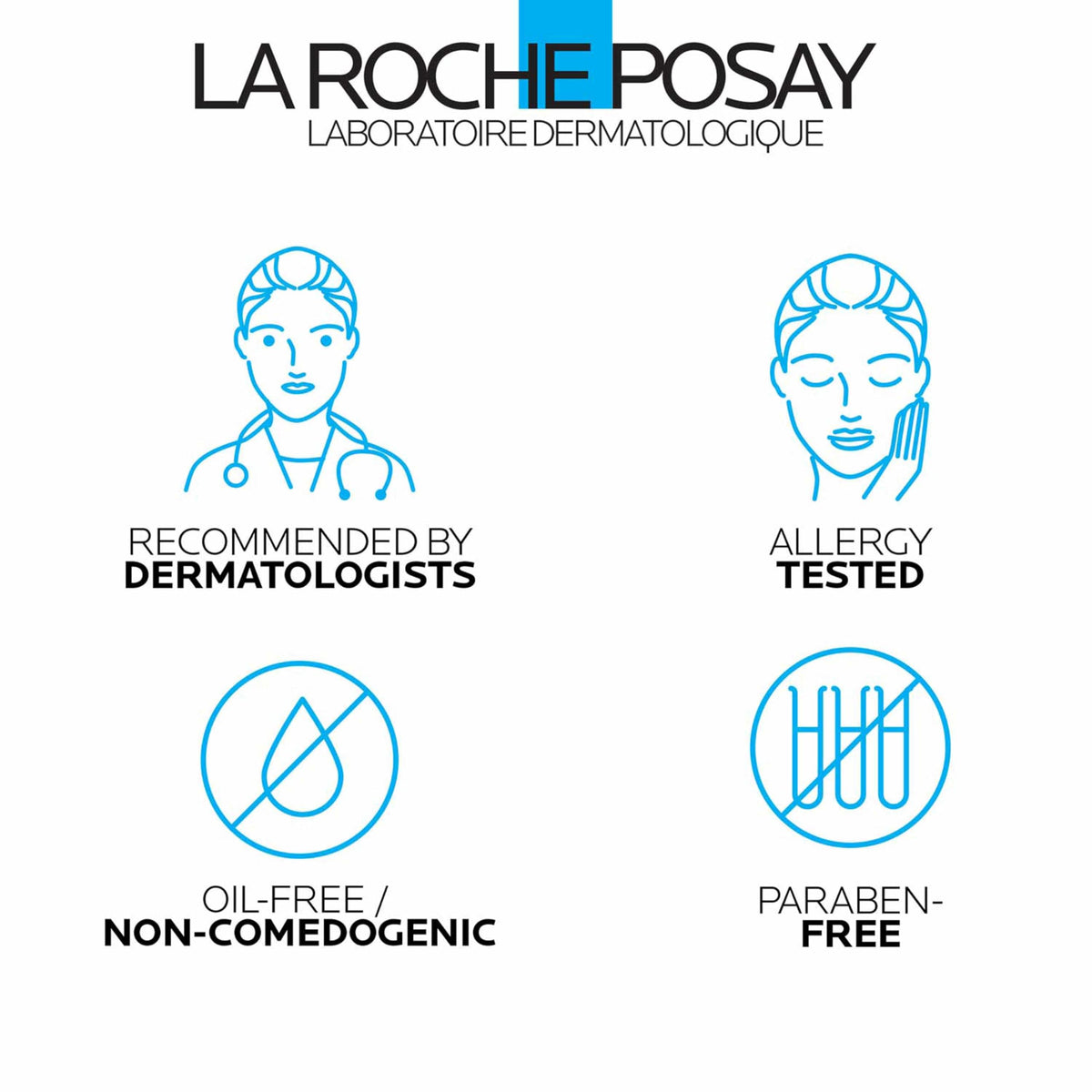 Cotton pad soaked with La Roche-Posay micellar water removing makeup for quick cleansing