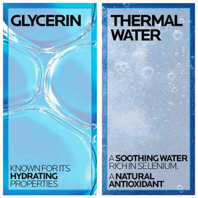 La Roche-Posay micellar water pouring texture illustrating lightweight, hydrating feel