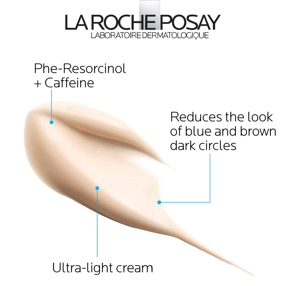 La Roche-Posay cream texture swatch illustrating lightweight melt-in benefit