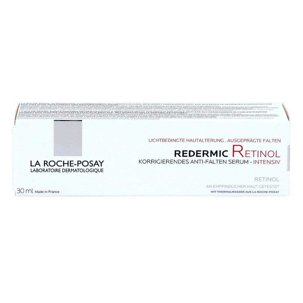 La Roche-Posay Redermic R label and ingredient list emphasizing active retinol