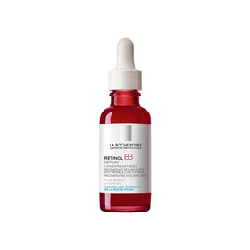 La Roche-Posay bottle front view showing clean packaging and anti-aging promise