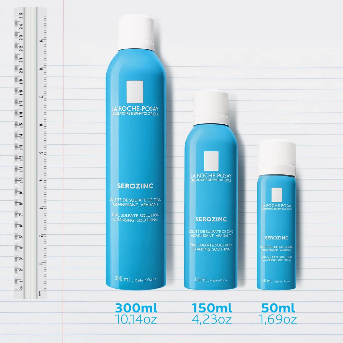 La Roche-Posay Serozinc on bathroom vanity as lifestyle shot showing daily skincare use
