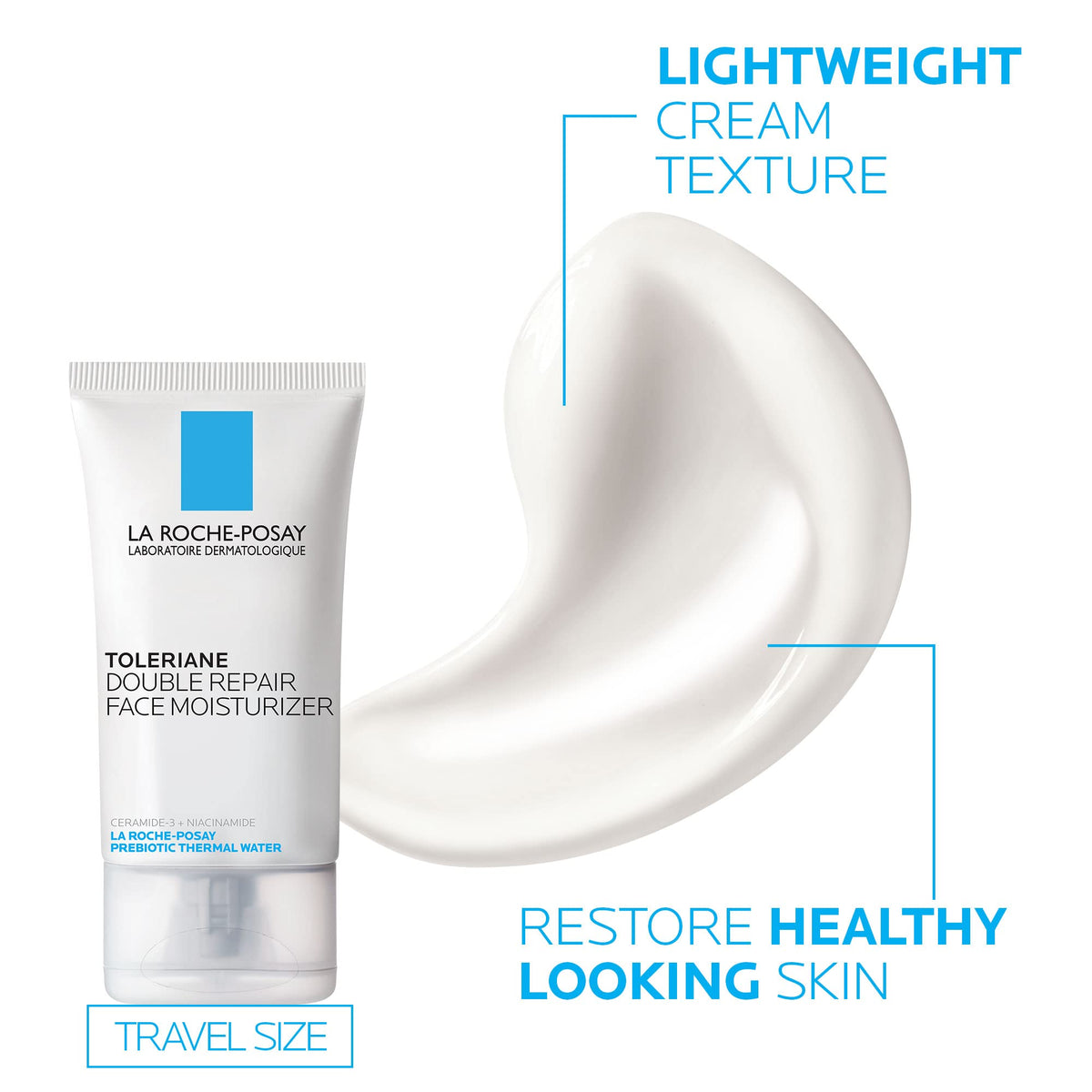La Roche-Posay Toleriane set styled in a bathroom showing daily routine benefit