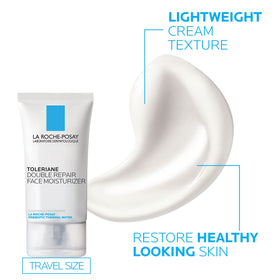 La Roche-Posay Toleriane set styled in a bathroom showing daily routine benefit