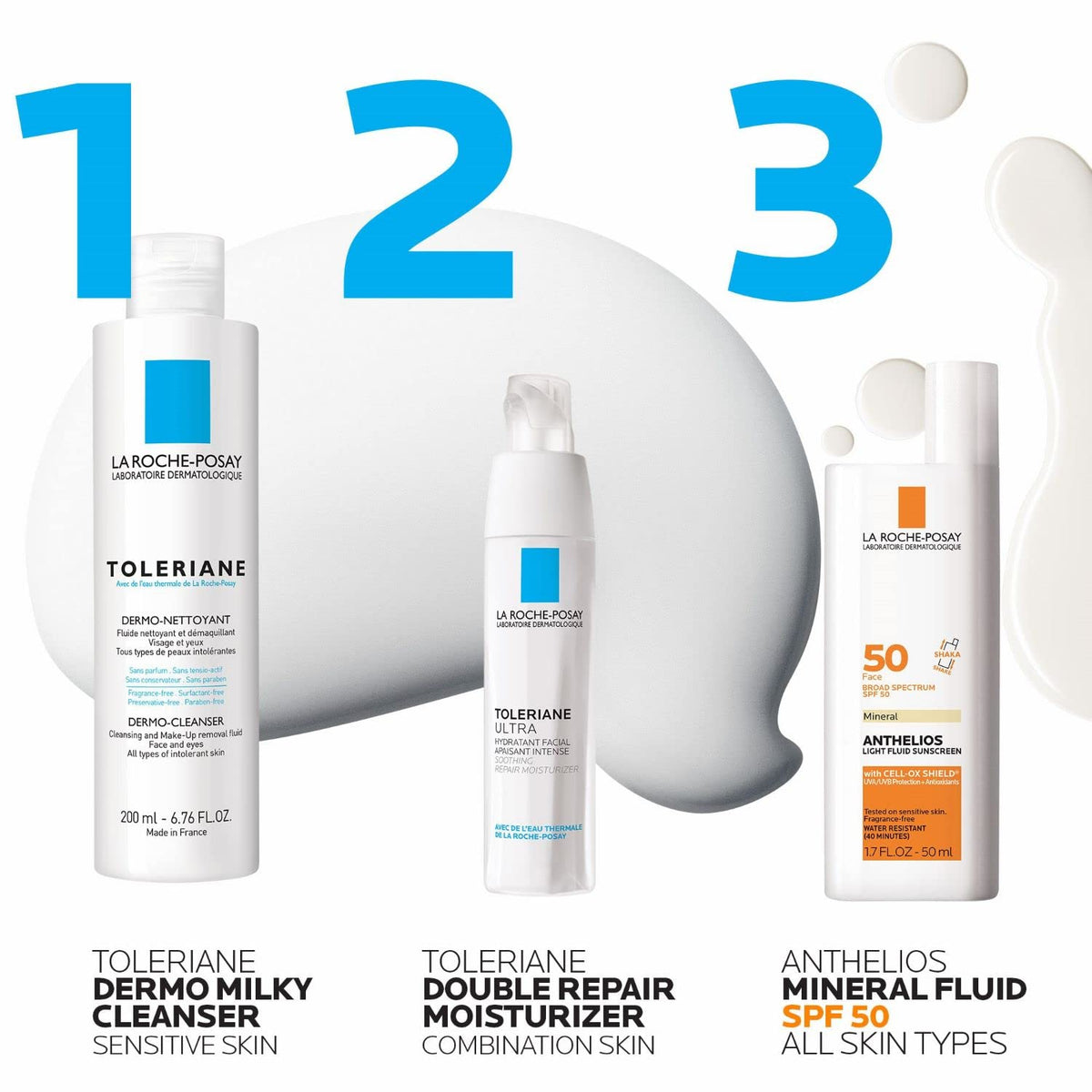 La Roche-Posay size comparison next to hand showing travel-friendly convenience