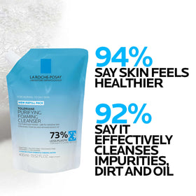 La Roche-Posay close-up of gel-to-foam texture for gentle cleansing benefit