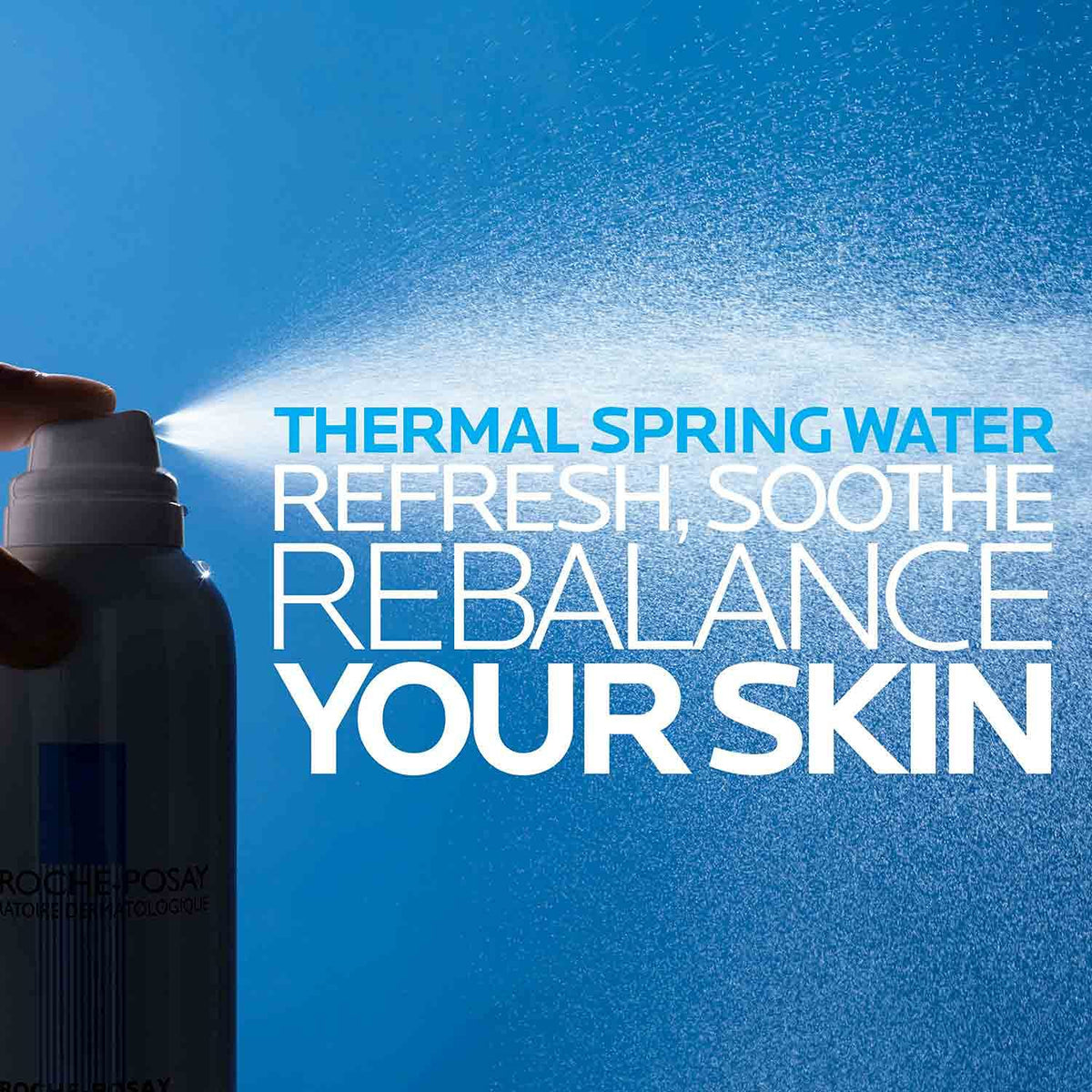 La Roche-Posay bottle label close-up highlighting mineral-rich source benefits