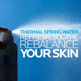 La Roche-Posay bottle label close-up highlighting mineral-rich source benefits