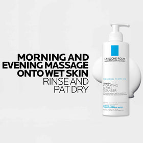 La Roche-Posay in bathroom routine setting promoting daily gentle cleanse