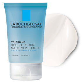 La Roche-Posay front packaging showing product, clear matte hydration benefit