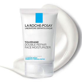 La Roche-Posay front packaging showing the moisturizer and clean design benefit: clear product ID