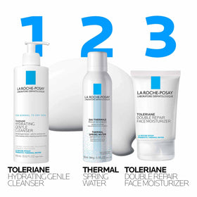 La Roche-Posay before-and-after makeup removal demonstrating effective cleanse