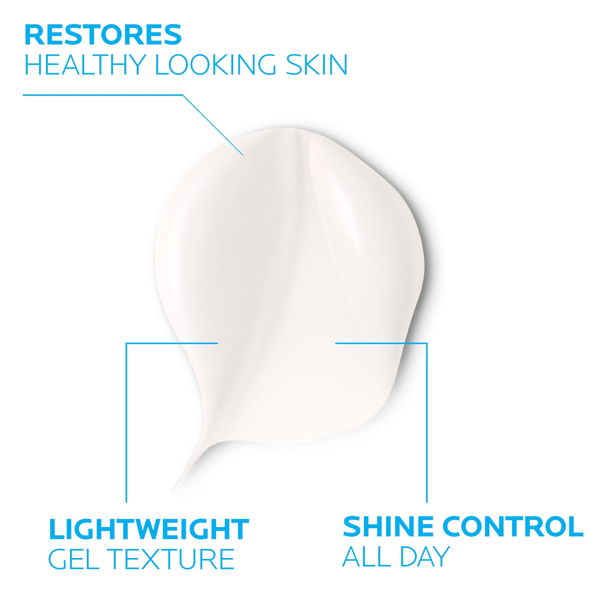 La Roche-Posay jar open revealing lightweight gel texture and fast absorption