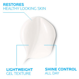 La Roche-Posay jar open revealing lightweight gel texture and fast absorption