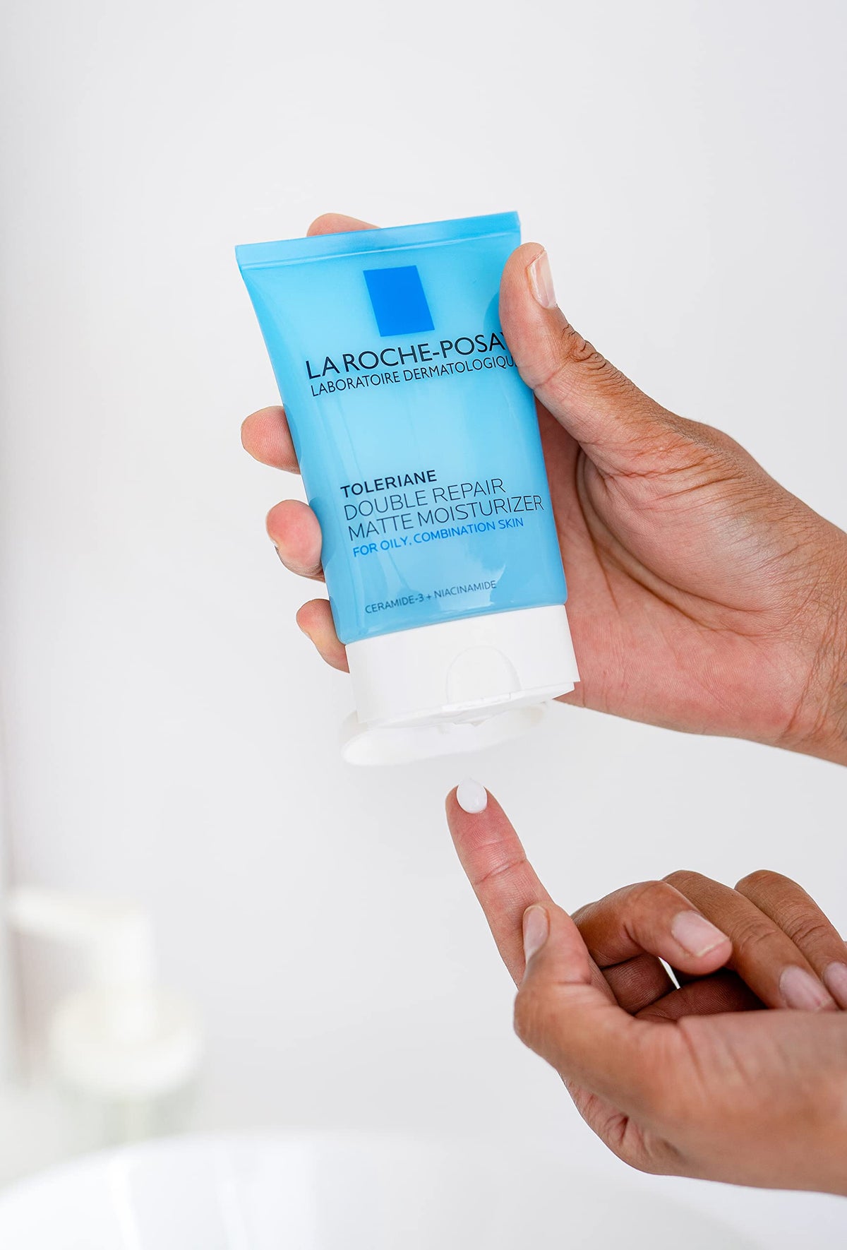 La Roche-Posay paired with serum and sunscreen for layered daytime routine