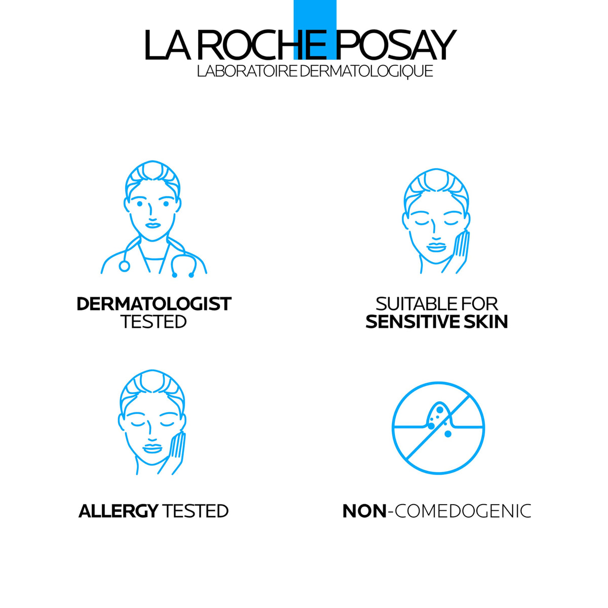La Roche-Posay 200ml bottle scale beside hand for accurate size perception