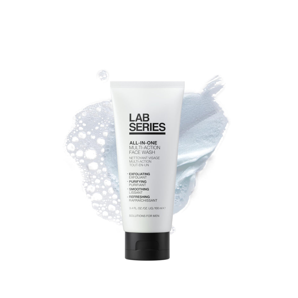 Lab Series front label showing product name and benefits for clear skin